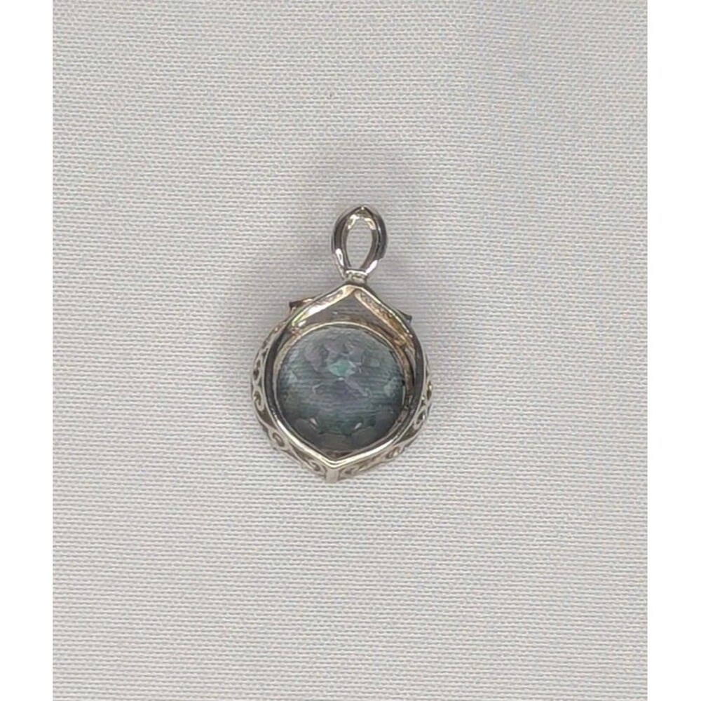 Sterling Silver Multicolor Quartz & Zircon Pendant - Picture 3 of 4